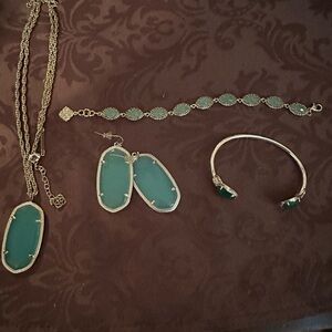 Kendra Scott set earrings necklace and 2 bracelets excellent condition